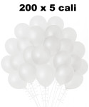 Zestaw białych balonów 200 szt. - 5 cali